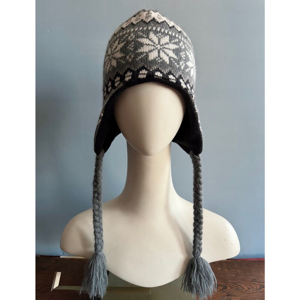 Gray Fleece Lined Winter Beanie sz OS (Unisex)